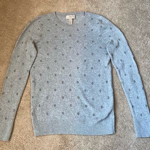 Loft Grey Polka Dot Sweater in size XS